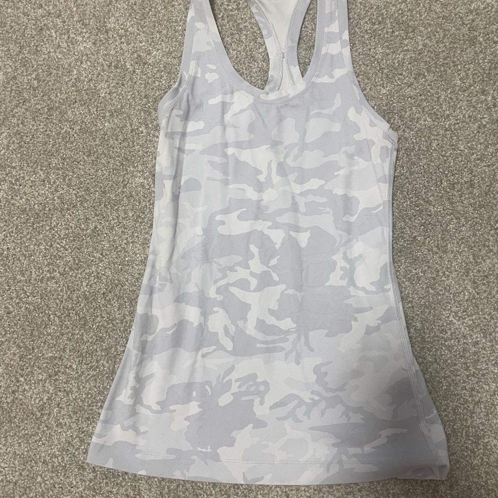 Women’s lululemon Align Waist-Length Racerback Tank Top - White Camo